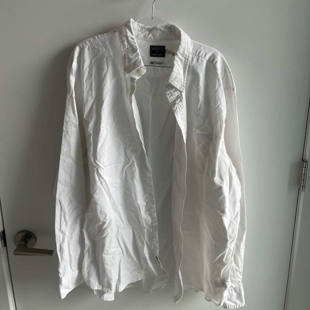 Faherty White Long sleeve button down